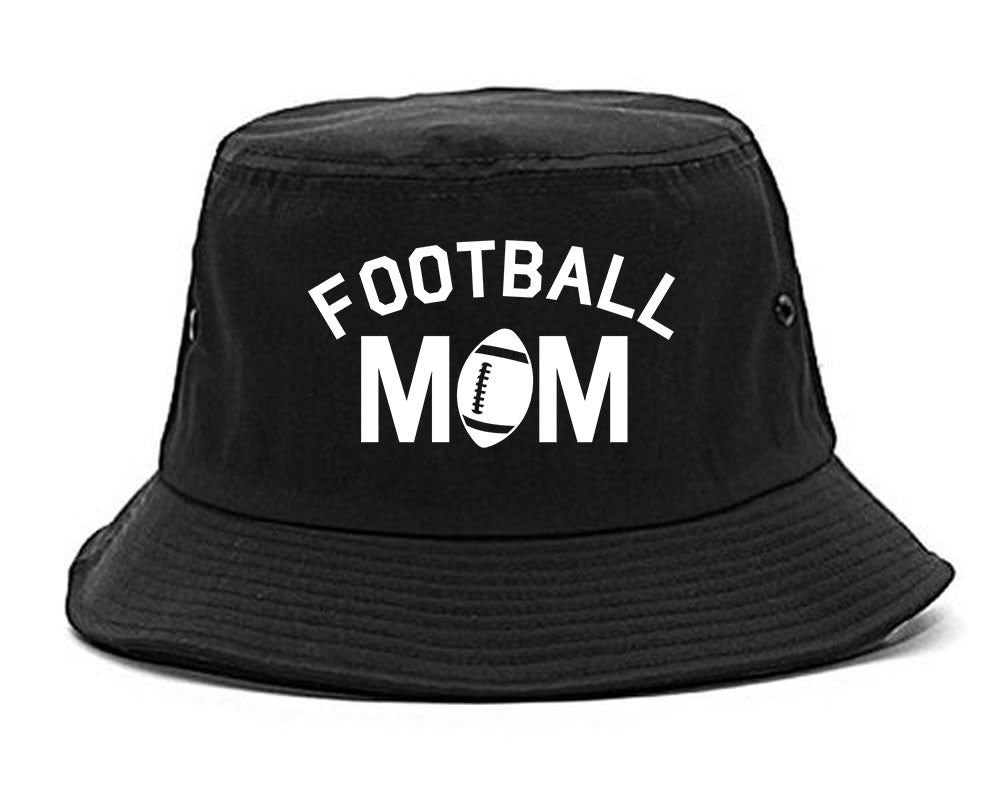 Football_Mom_Sports Black Bucket Hat
