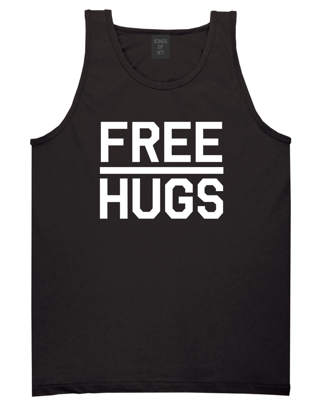 Free Hugs Funny Mens Black Tank Top Shirt by KINGS OF NY