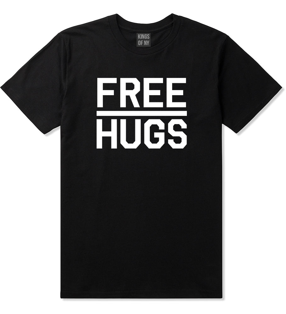Free Hugs Funny Mens Black T-Shirt by KINGS OF NY