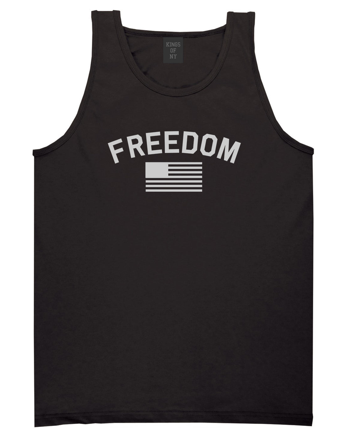 Freedom Flag Mens Black Tank Top Shirt by KINGS OF NY