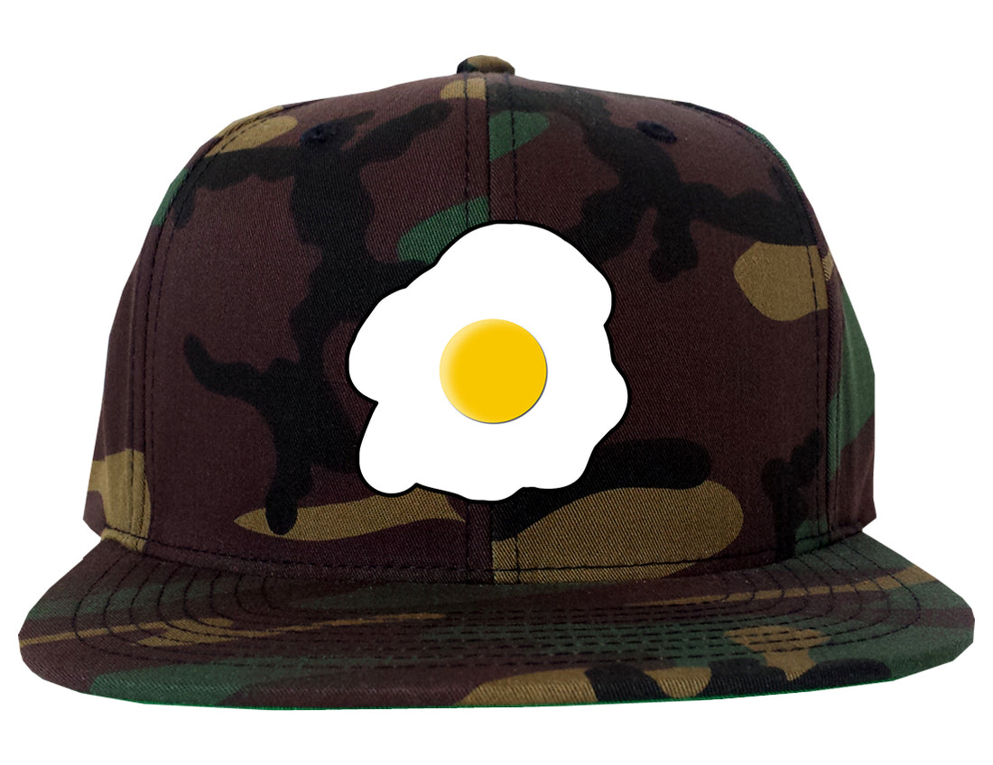 Fried_Egg_Breakfast Camo Snapback Hat