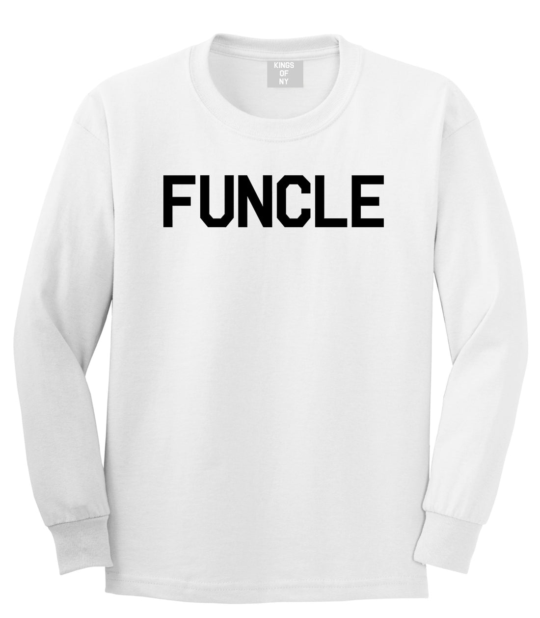 Funcle Fun Funny Uncle Mens Long Sleeve T-Shirt White