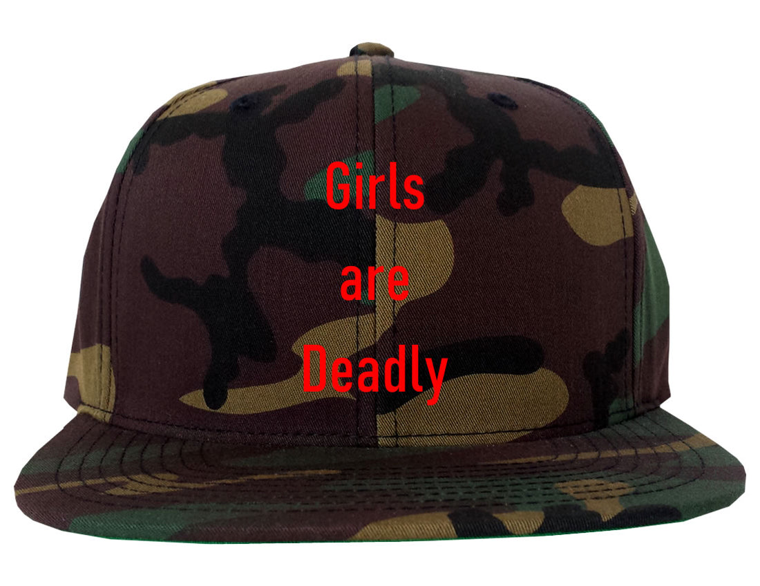 Girls Are Deadly Snapback Hat Camo by KINGS OF NY