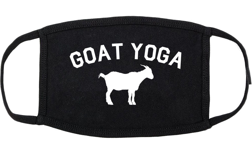 Goat Yoga Namaste Cotton Face Mask Black