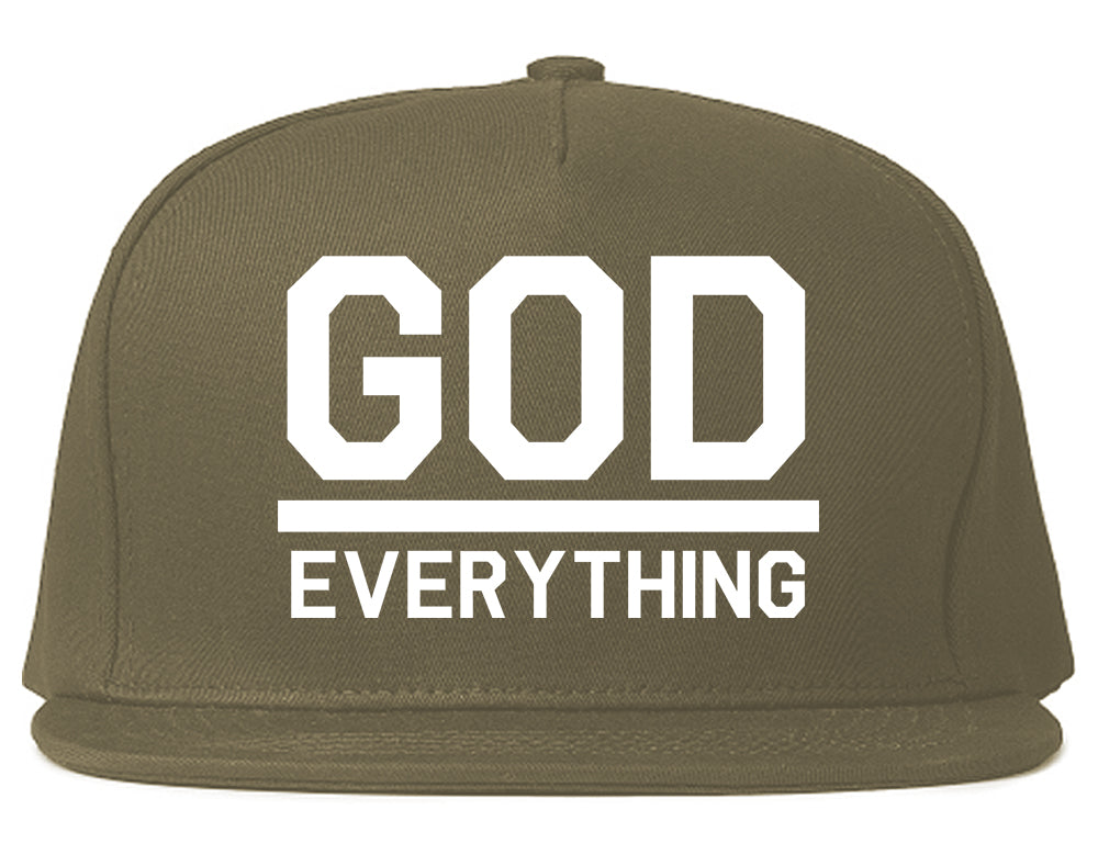 God Over Everything Mens Snapback Hat Grey