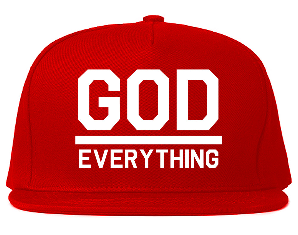 God Over Everything Mens Snapback Hat Red