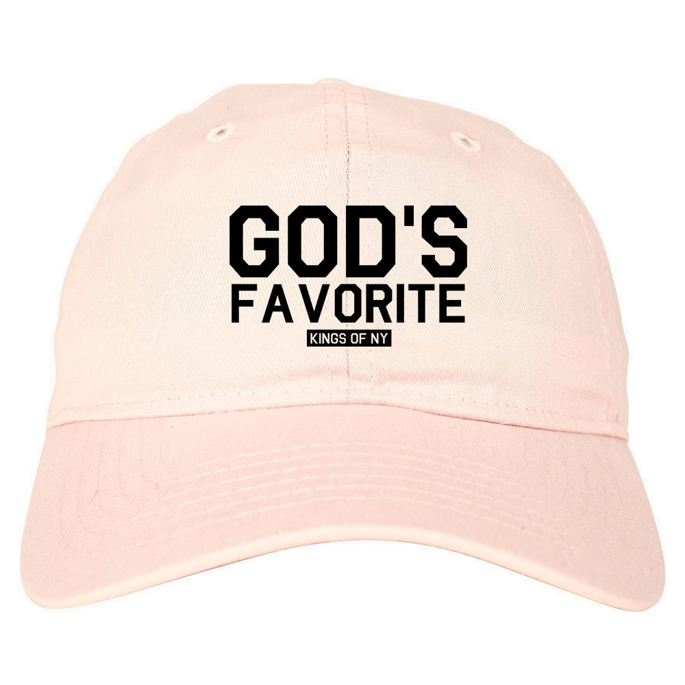 Gods Favorite Kings Of NY Mens Dad Hat Baseball Cap Pink