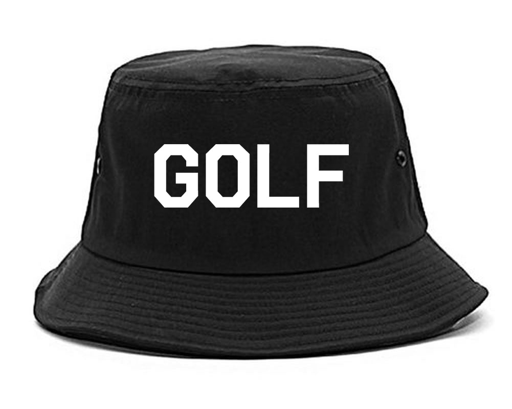 Golf_Sport Black Bucket Hat