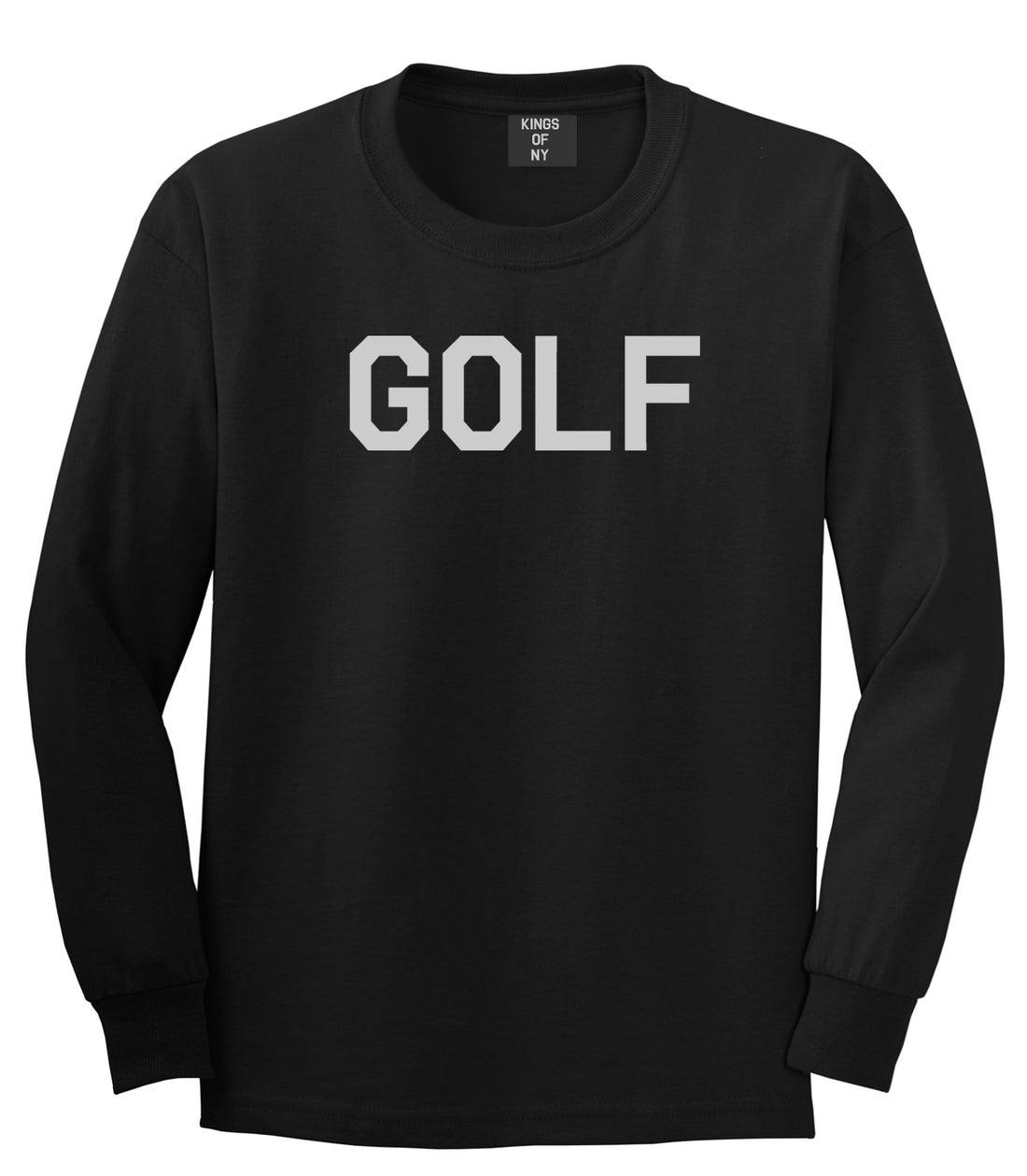 Golf Sport Mens Black Long Sleeve T-Shirt by KINGS OF NY