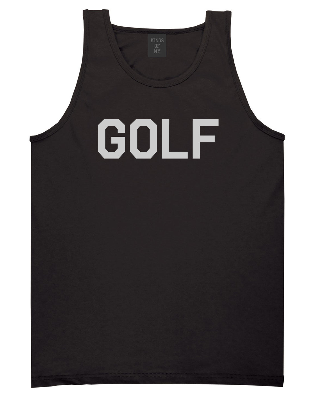 Golf Sport Mens Black Tank Top Shirt by KINGS OF NY