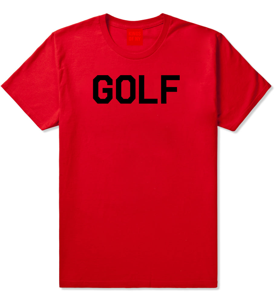 Golf Sport Mens Red T-Shirt by KINGS OF NY