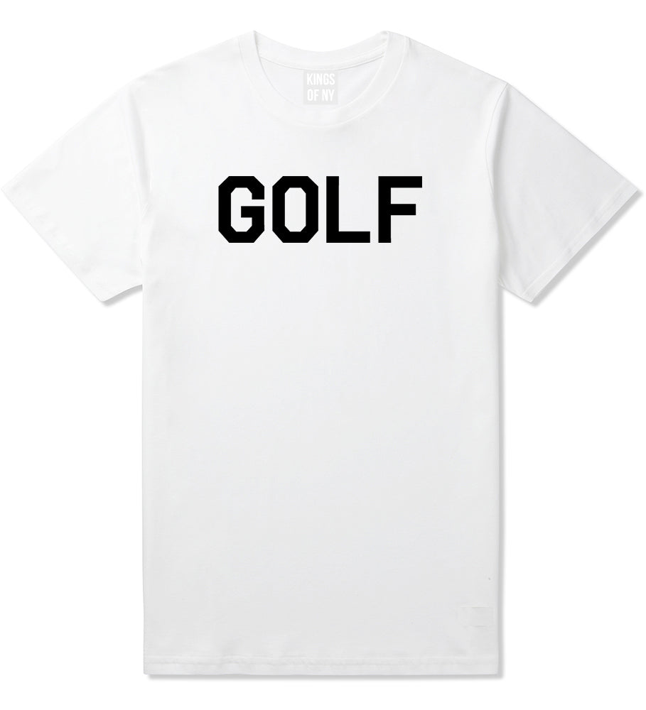 Golf Sport Mens White T-Shirt by KINGS OF NY