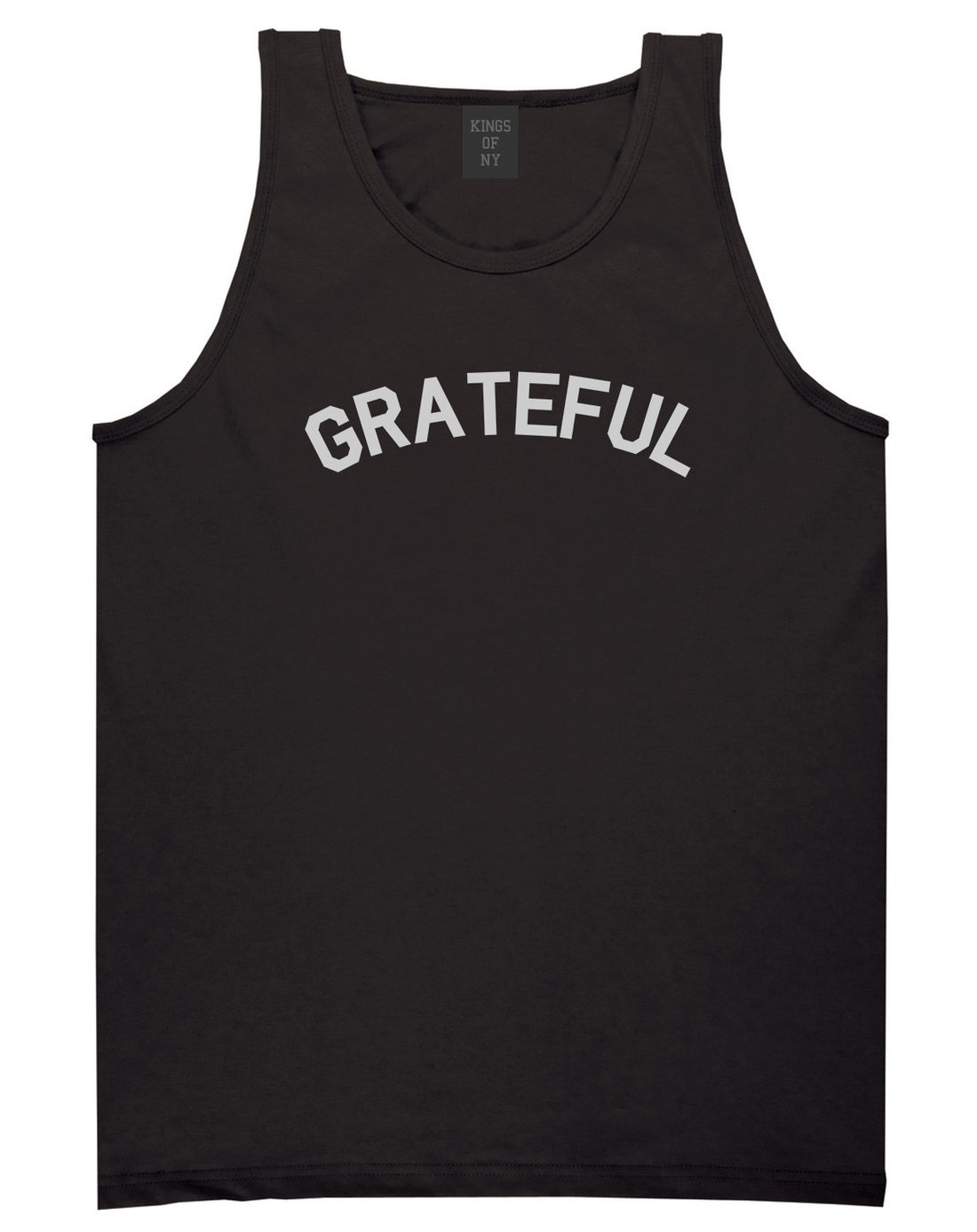Grateful Thankful Mens Tank Top Shirt Black