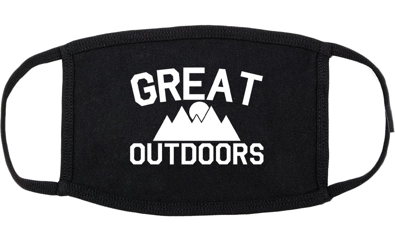 Great Outdoors Camping Cotton Face Mask Black