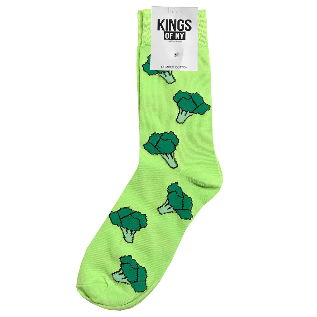 Light Green Broccoli Mens Cotton Socks