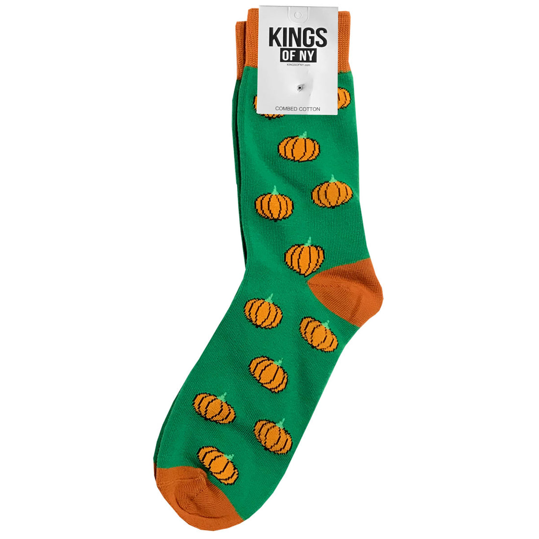 Green Pumpkin Fall Mens Cotton Socks