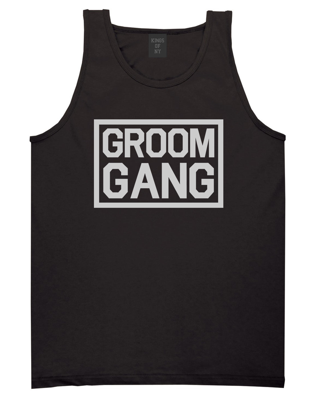 Groom Gang Bachelor Party Black Tank Top Shirt by Kings Of NY