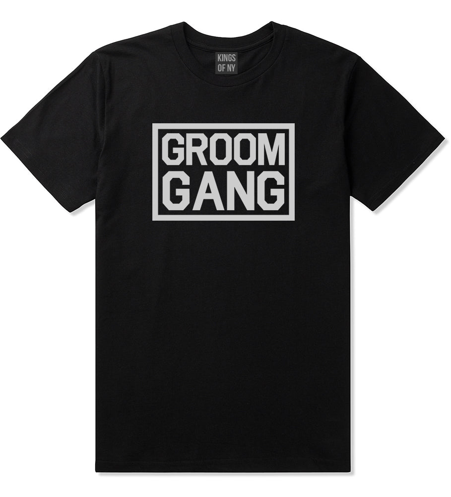 Groom Gang Bachelor Party Black T-Shirt by Kings Of NY