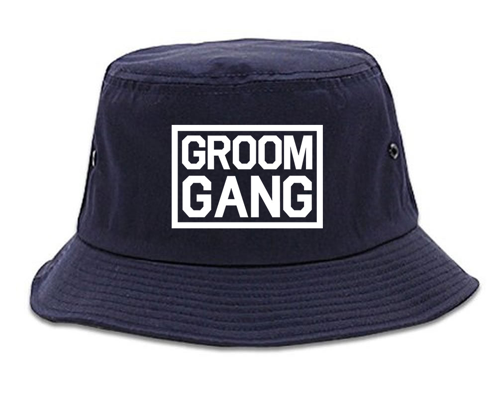 Groom Gang Bachelor Party Bucket Hat Blue