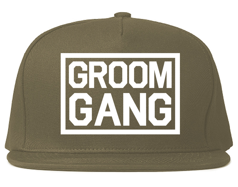 Groom Gang Bachelor Party Snapback Hat Grey