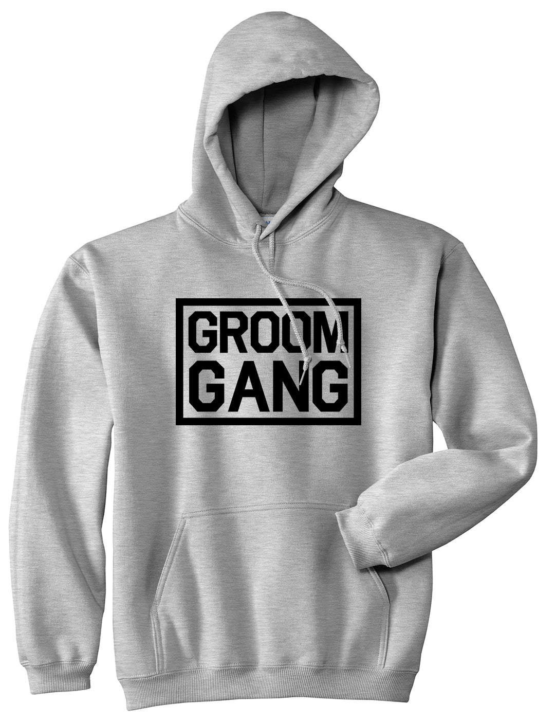 Groom Gang Bachelor Party Grey Pullover Hoodie by Kings Of NY