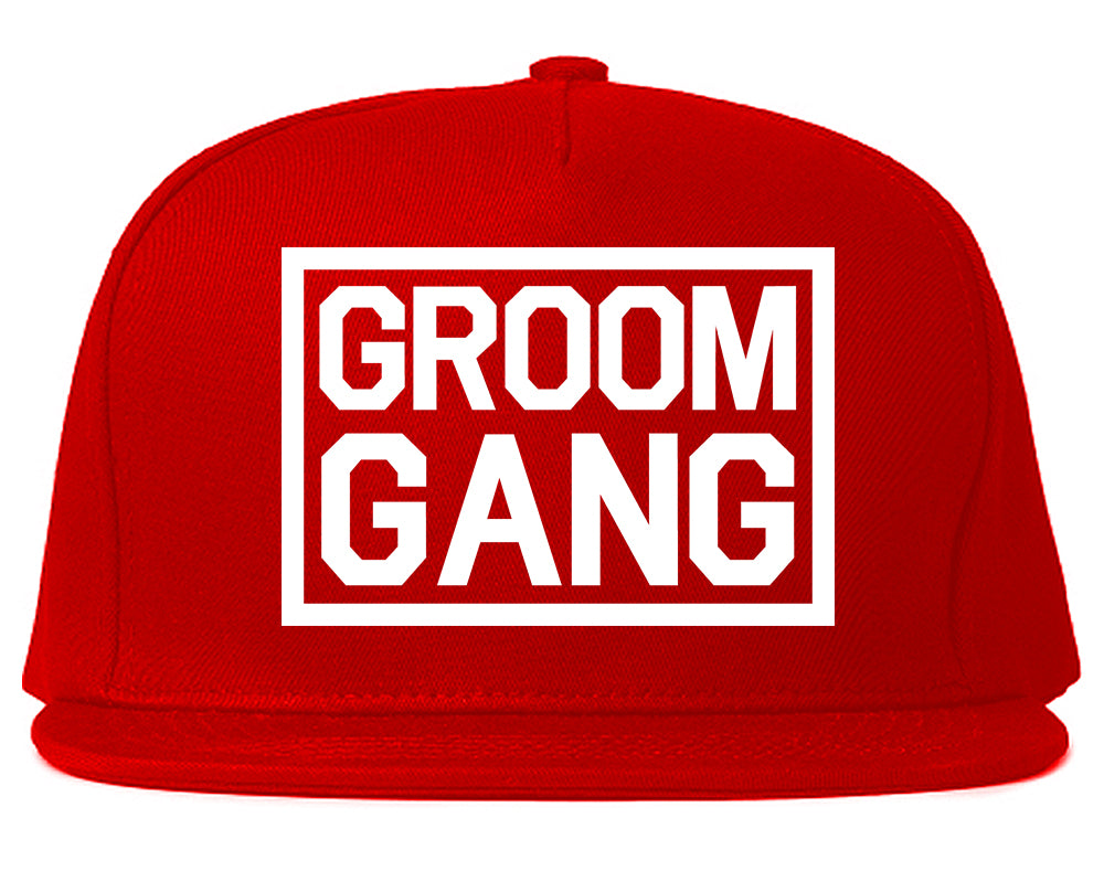Groom Gang Bachelor Party Snapback Hat Red