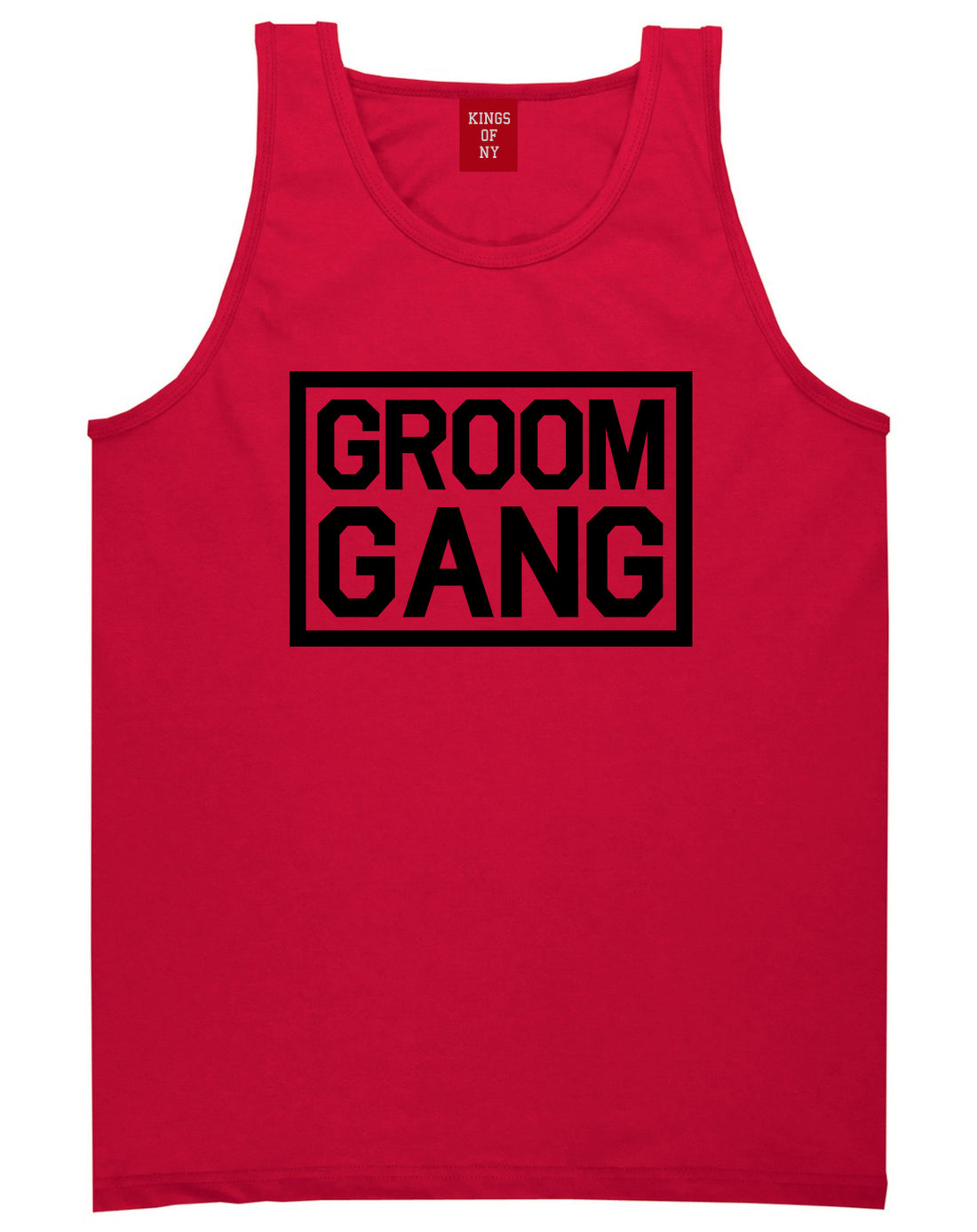 Groom Gang Bachelor Party Red Tank Top Shirt by Kings Of NY