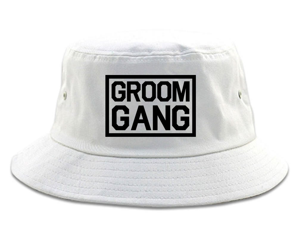 Groom Gang Bachelor Party Bucket Hat White