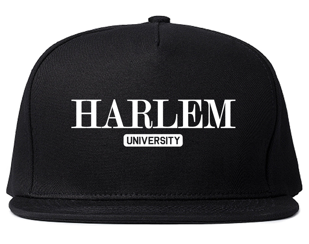 Harlem University New York Mens Snapback Hat Black