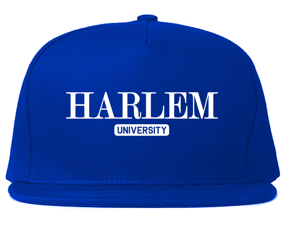 Harlem University New York Mens Snapback Hat Royal Blue