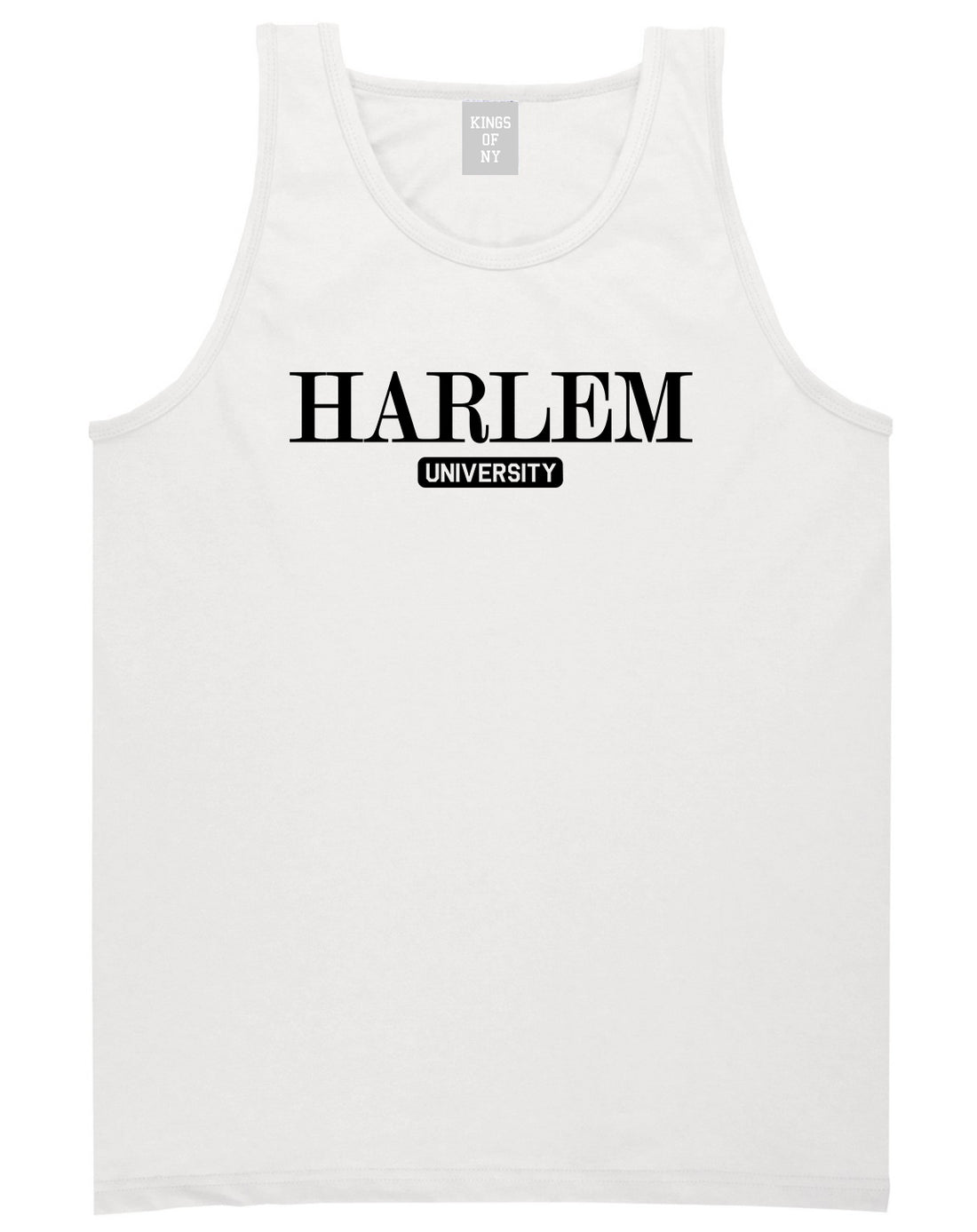 Harlem University New York Mens Tank Top T-Shirt White