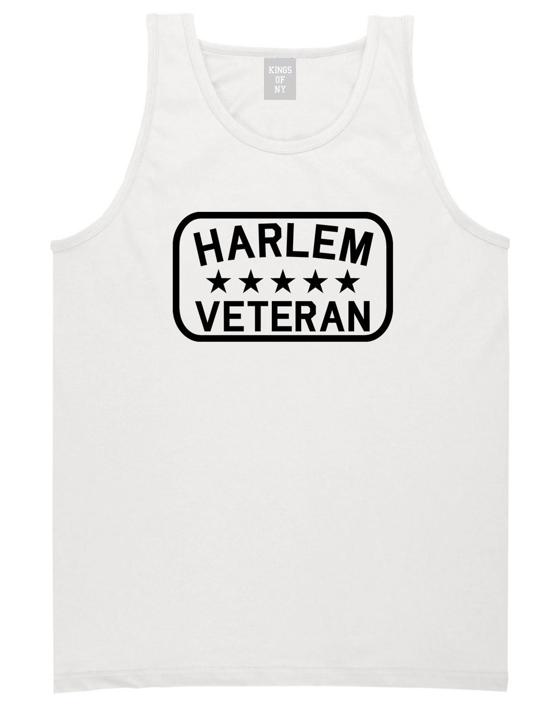 Harlem Veteran Mens Tank Top Shirt White