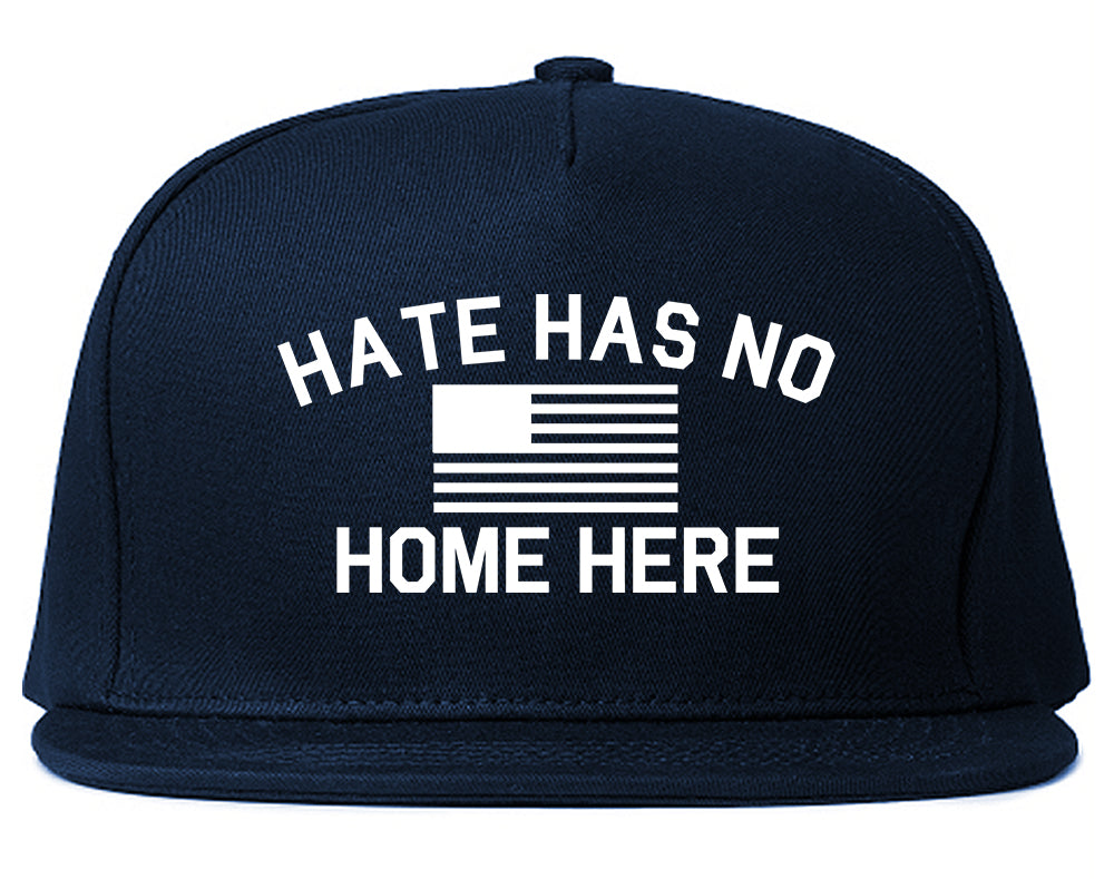 Hate Has No Home Here America Flag Mens Snapback Hat Navy Blue