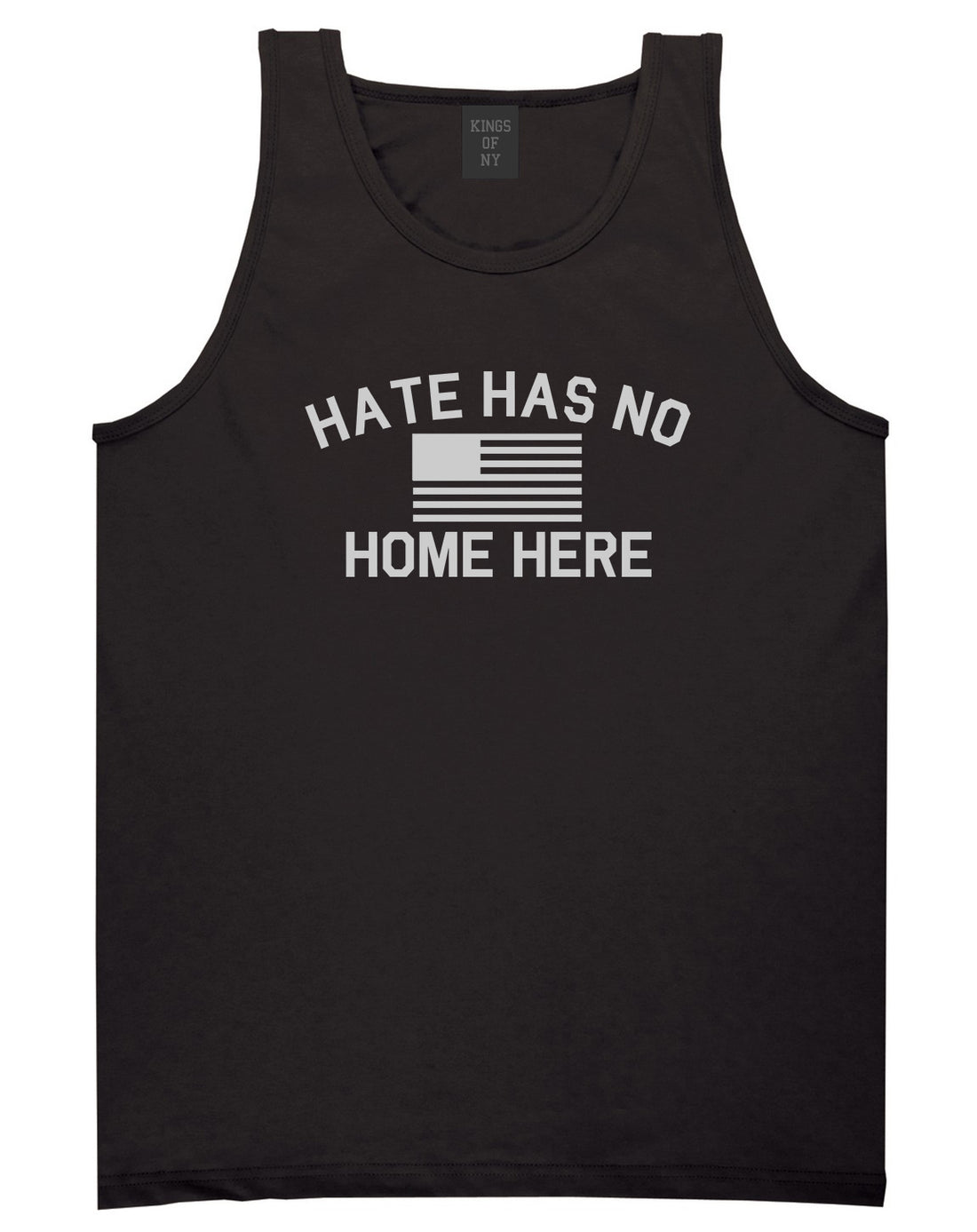 Hate Has No Home Here America Flag Mens Tank Top Shirt Black