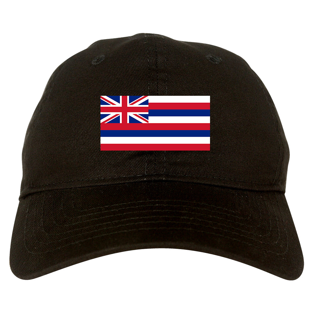 Hawaii State Flag HI Chest Mens Dad Hat Black