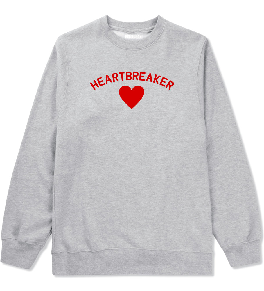 Heartbreaker Valentines Day Mens Crewneck Sweatshirt Grey