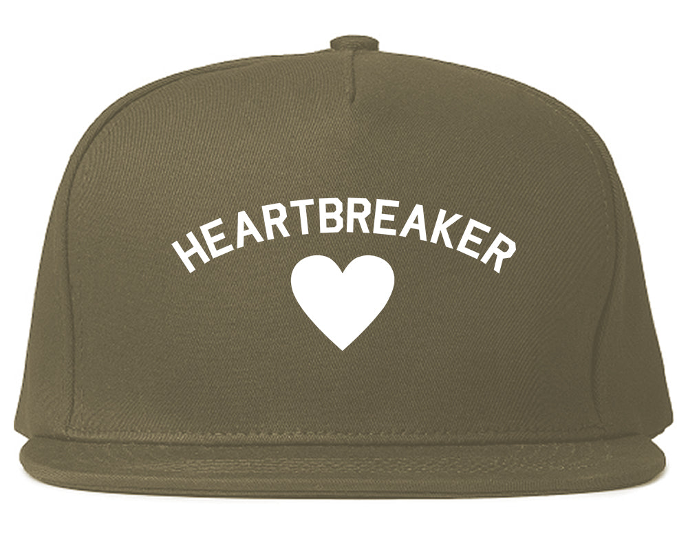 Heartbreaker Valentines Day Mens Snapback Hat Grey