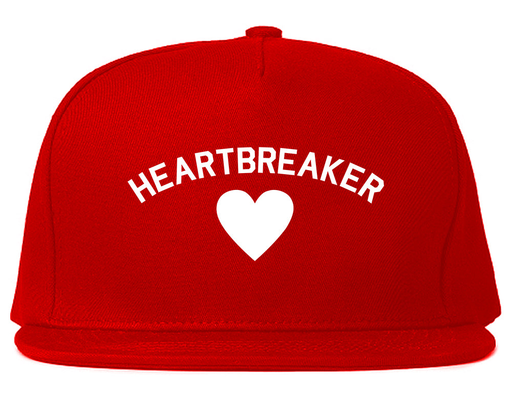 Heartbreaker Valentines Day Mens Snapback Hat Red