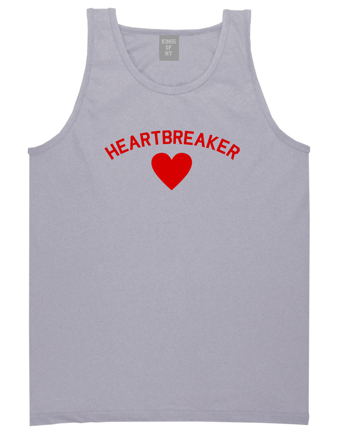 Heartbreaker Valentines Day Mens Tank Top Shirt Grey