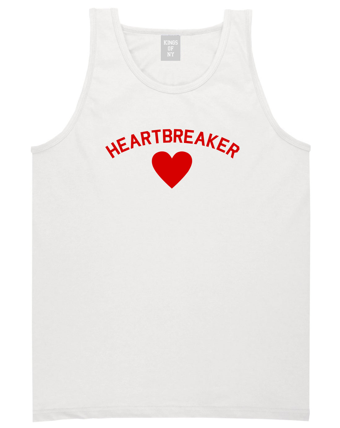 Heartbreaker Valentines Day Mens Tank Top Shirt White
