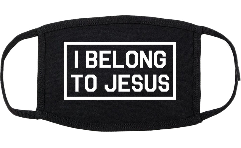 I Belong To Jesus Cotton Face Mask Black