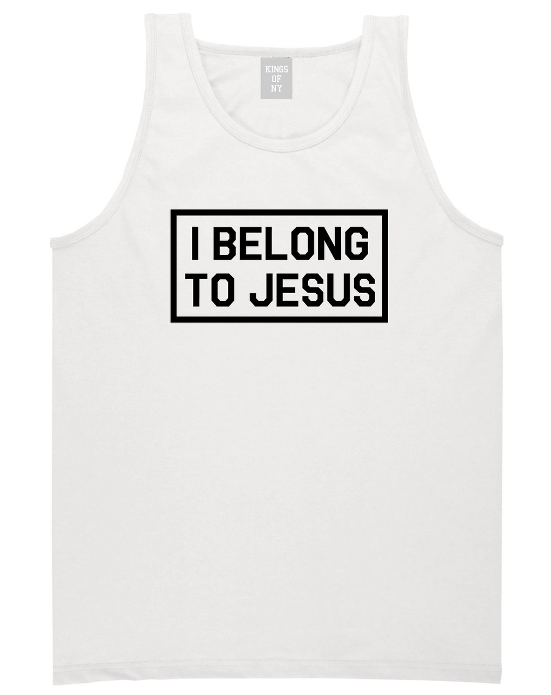 I Belong To Jesus Mens Tank Top Shirt White