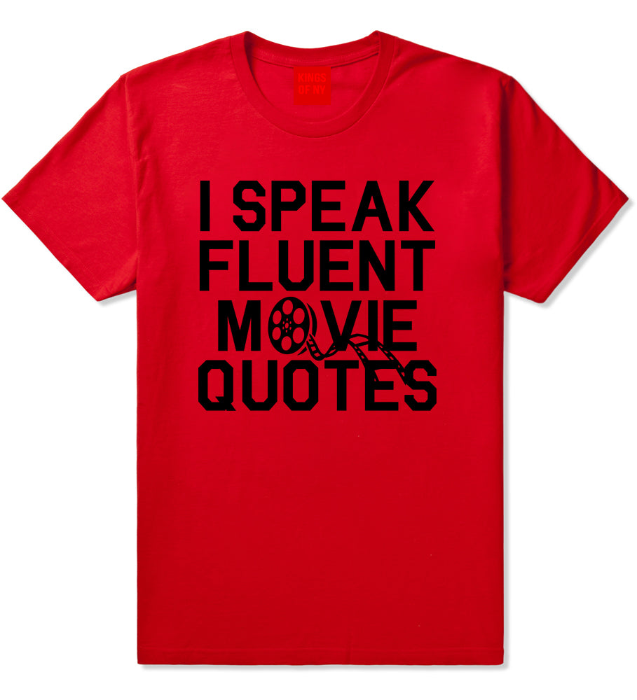 I Speak Fluent Movie Quotes Funny Nerd Mens T-Shirt Red