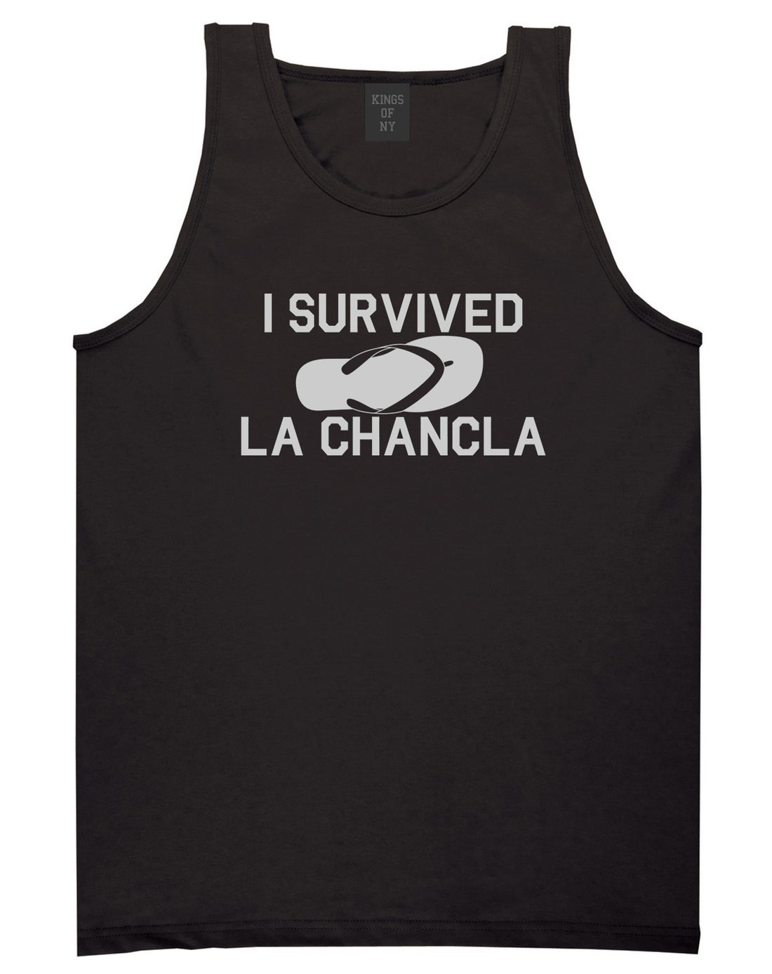 I Survived La Chancla Funny Spanish Mens Tank Top Shirt Black