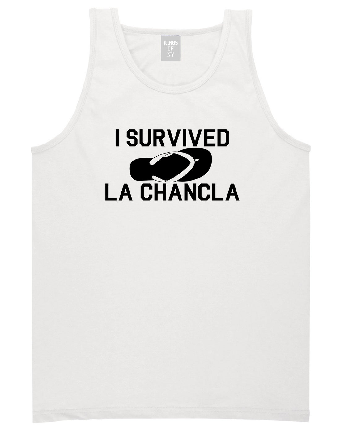 I Survived La Chancla Funny Spanish Mens Tank Top Shirt White