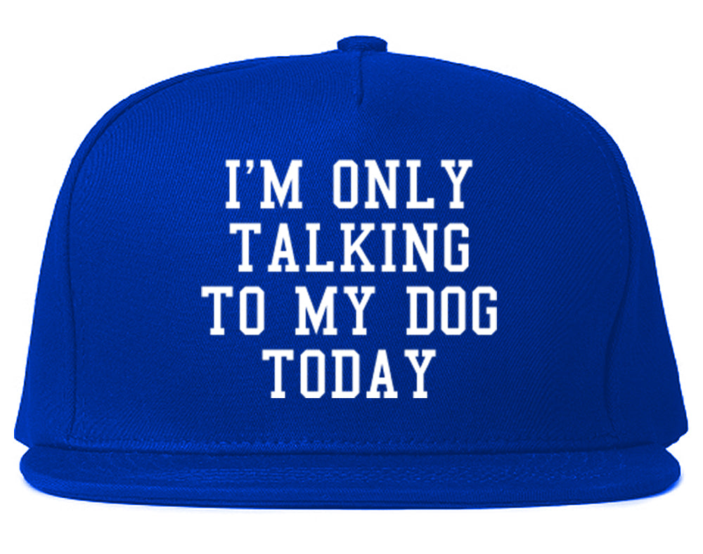 Im Only Talking To My Dog Today Mens Snapback Hat Royal Blue