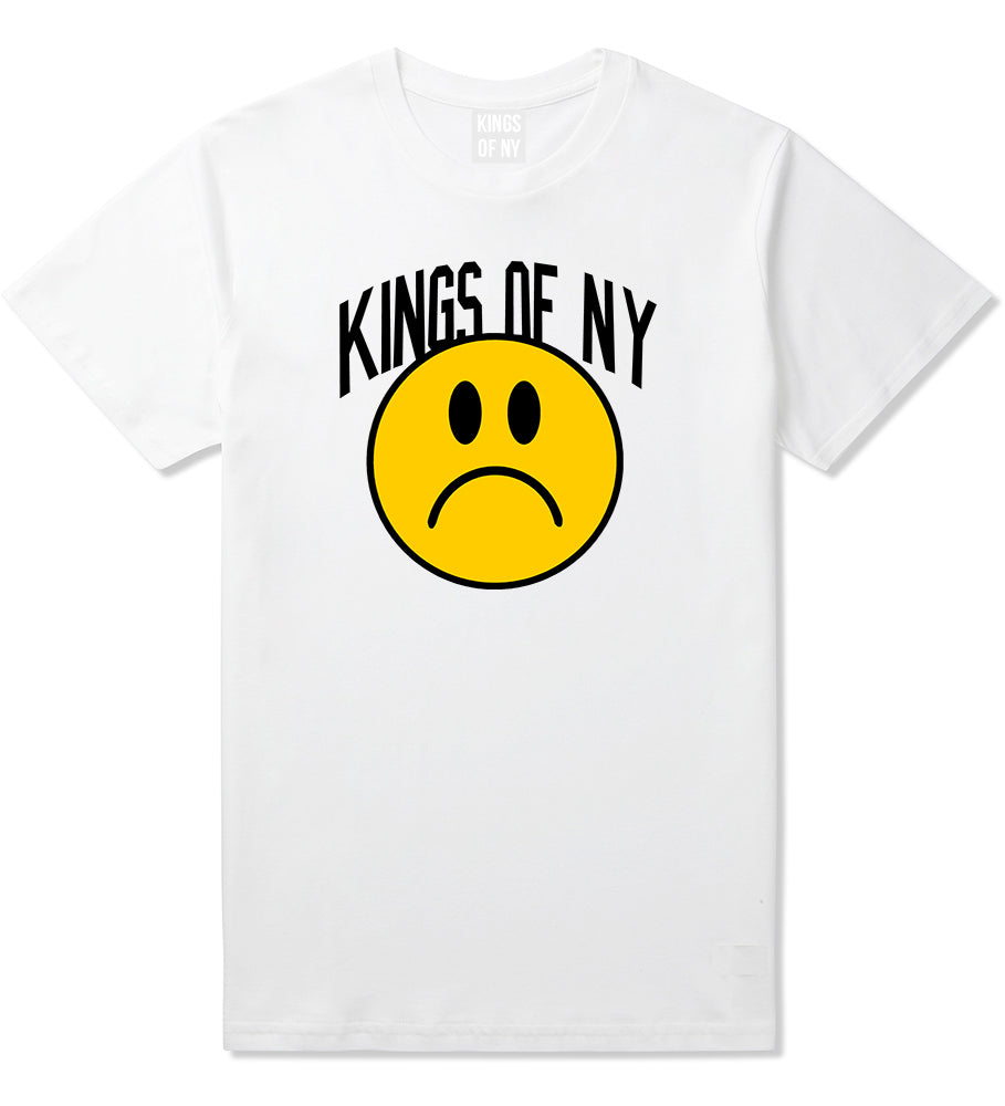 Im Upset Sad Face Mens T-Shirt White by Kings Of NY