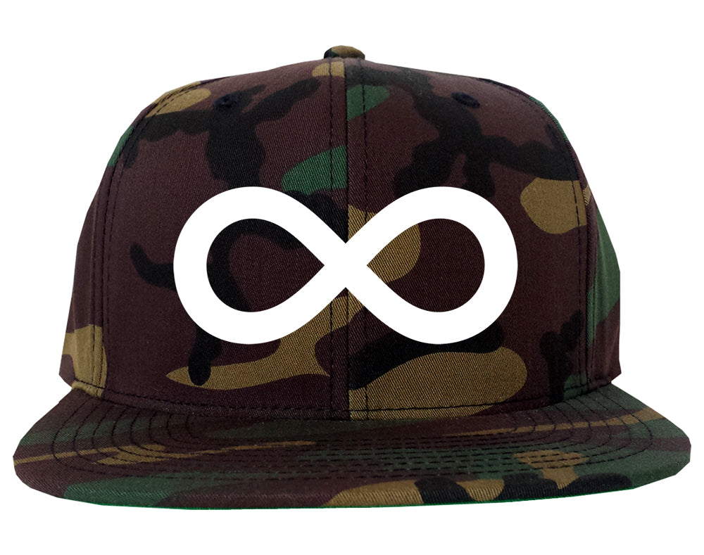 Infinity Symbol Mens Snapback Hat Army Camo