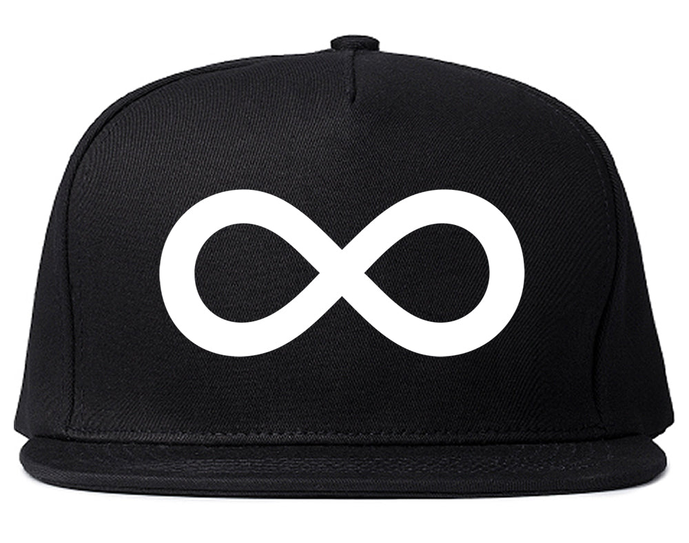 Infinity Symbol Mens Snapback Hat Black