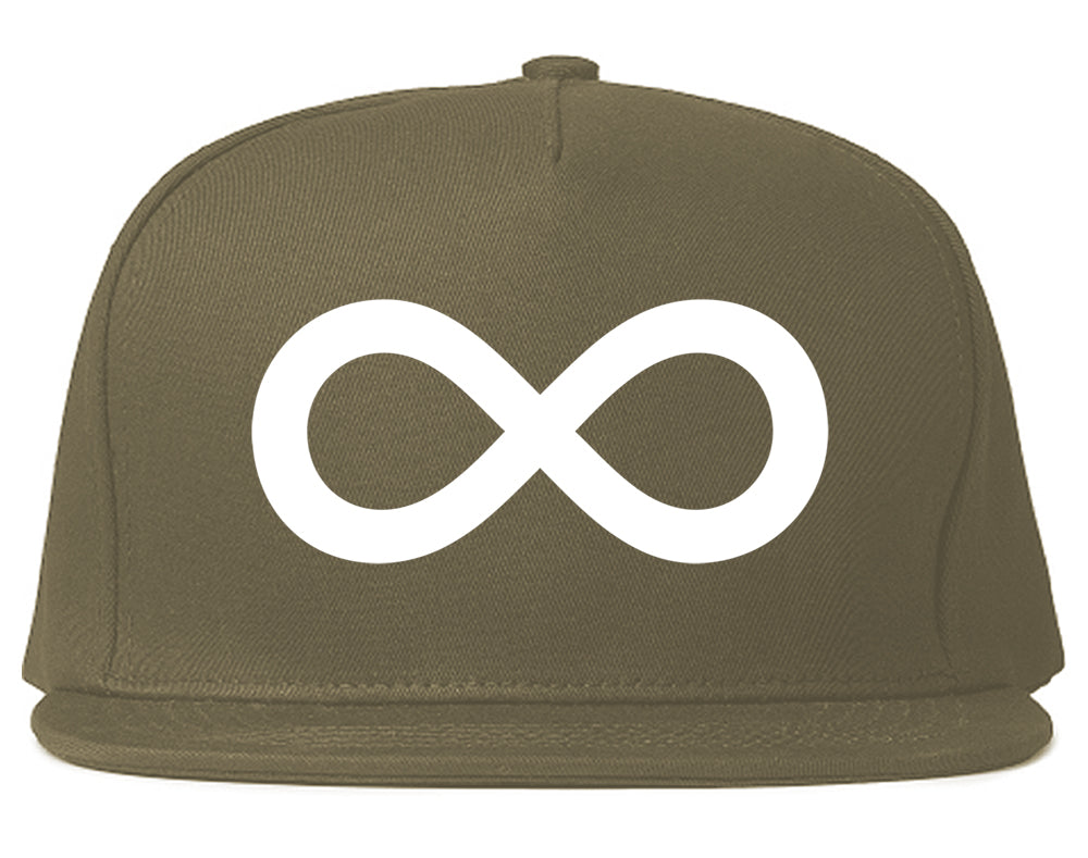 Infinity Symbol Mens Snapback Hat Grey